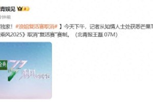 《乘风2025》取消复活赛 王蓉等姐姐无缘回归